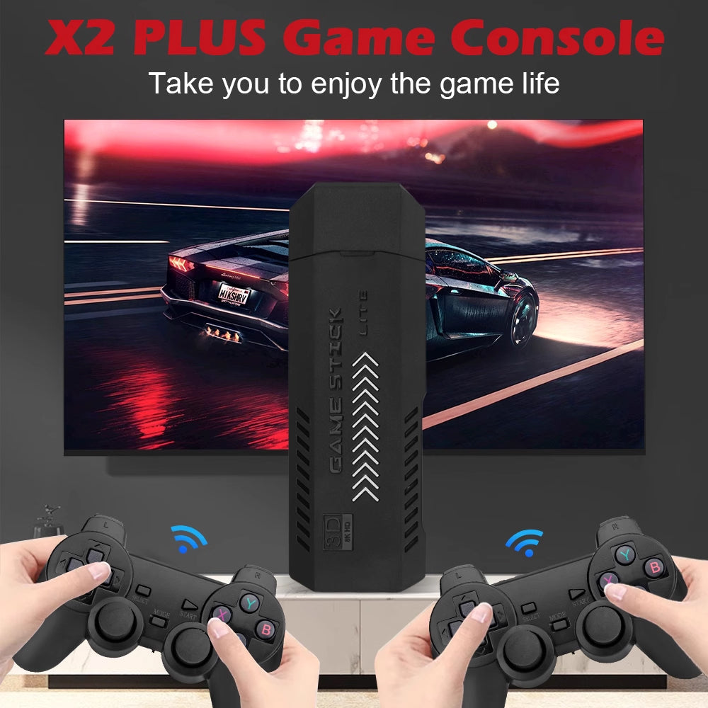 Retro 4K HDMI Game Stick – 30K+ Games with 2 Wireless Controllers