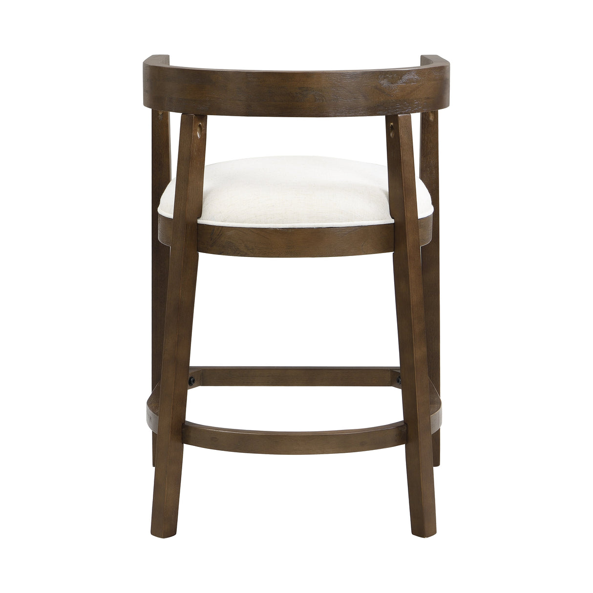 Modern Rubberwood Counter Stool Set with Upholstered Seats