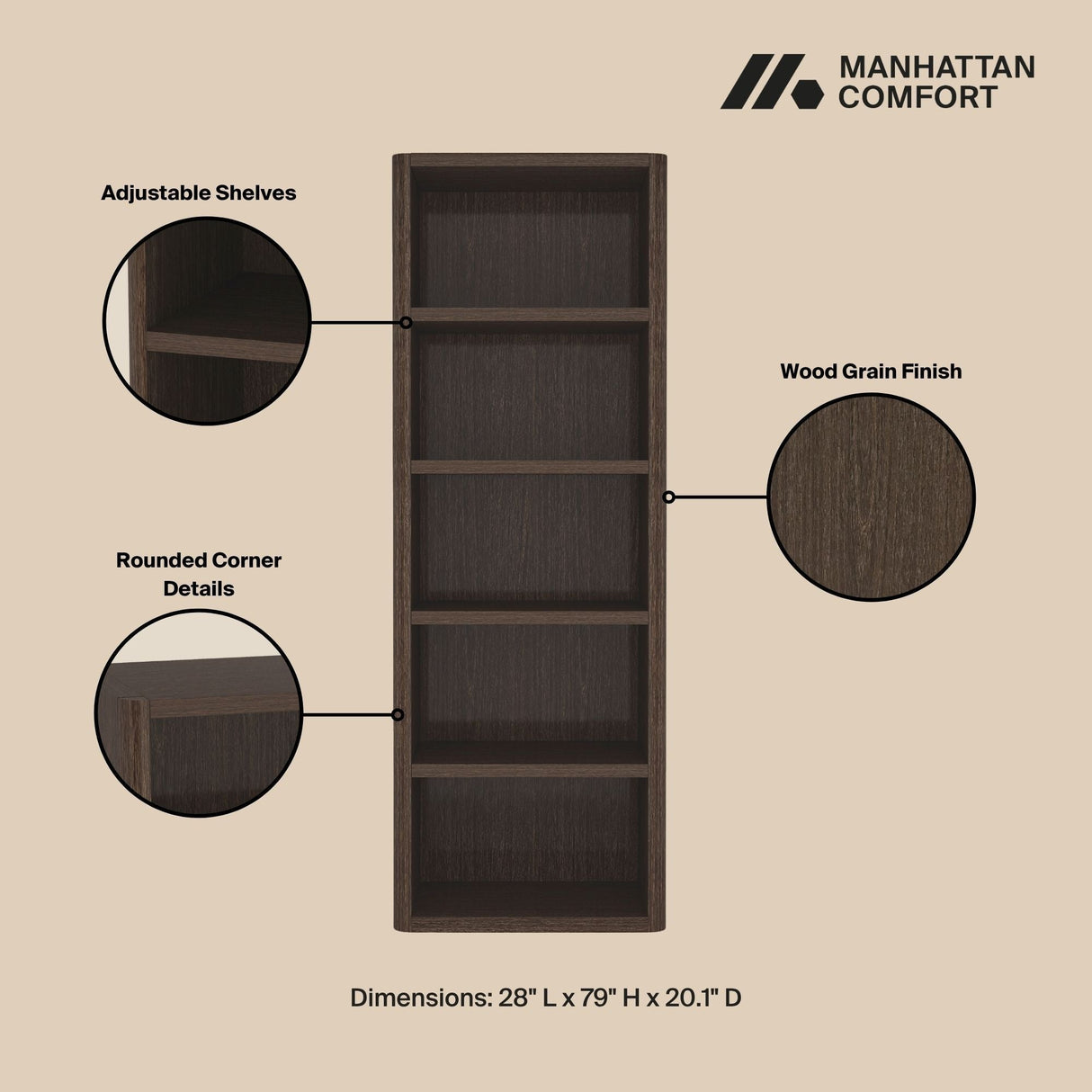 Rivington - Open Bookcase