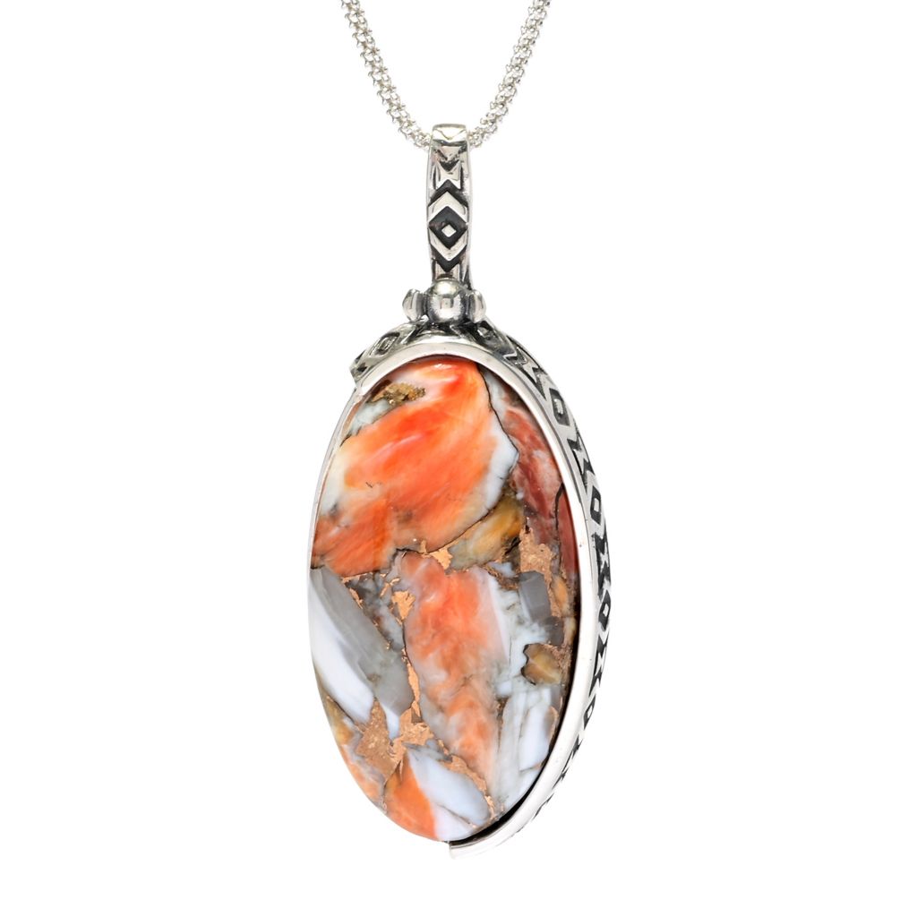 Southwest Elements Choice of Shape Spiny Oyster Pendant w/ Chain