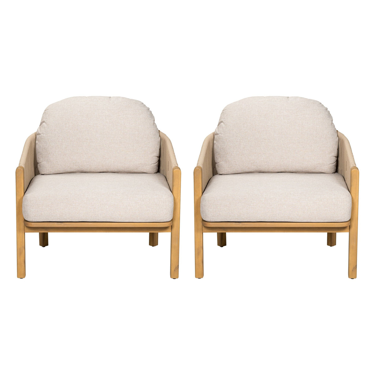 Grotta - Outdoor Wood Club Chair (Set of 2)