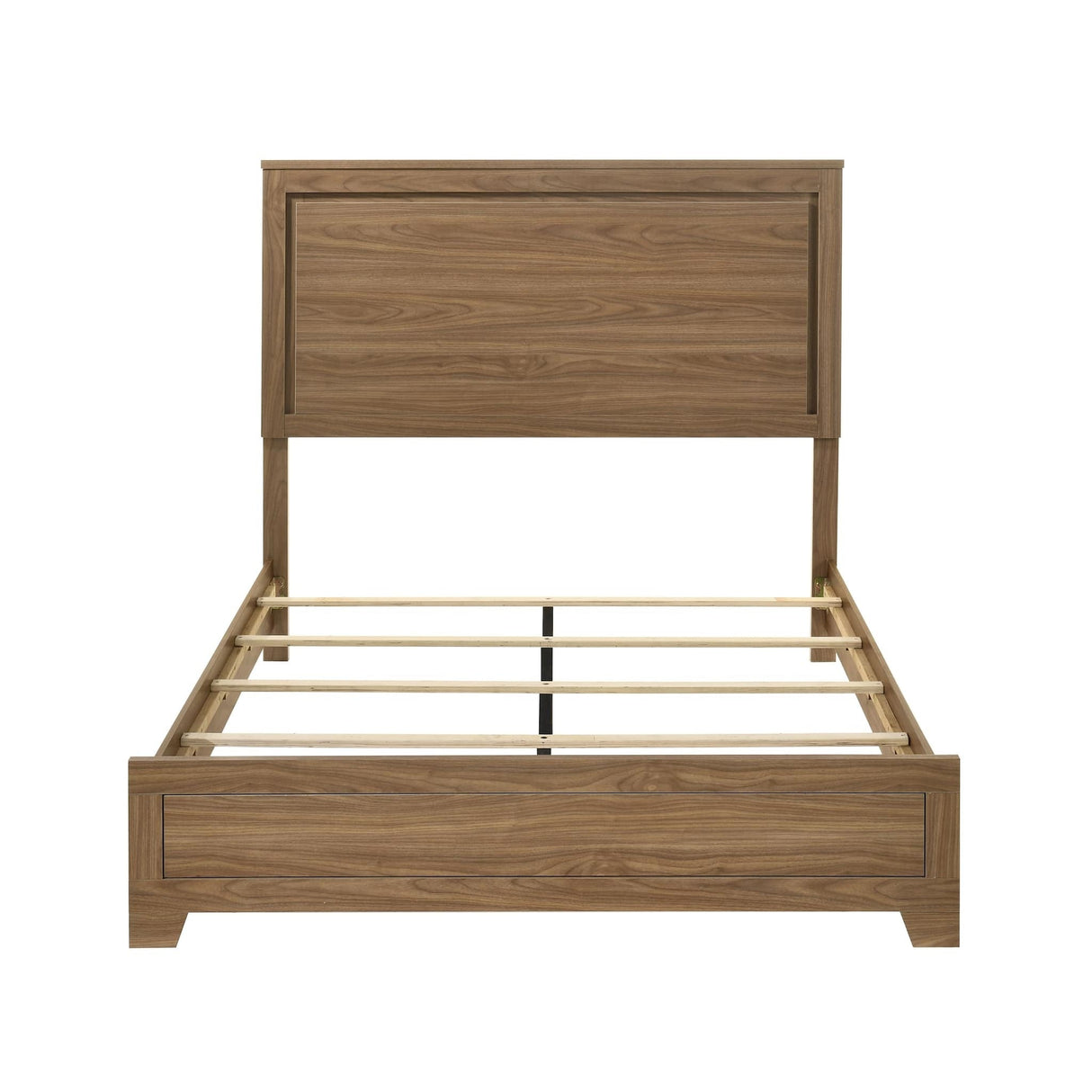 Walnut / Chestnut 3pc Queen Size Bedroom Set with Nightstands