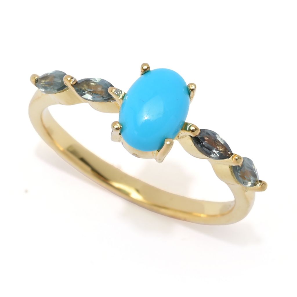Elemental Gems Sleeping Beauty Turquoise & Montana Sapphire Ring