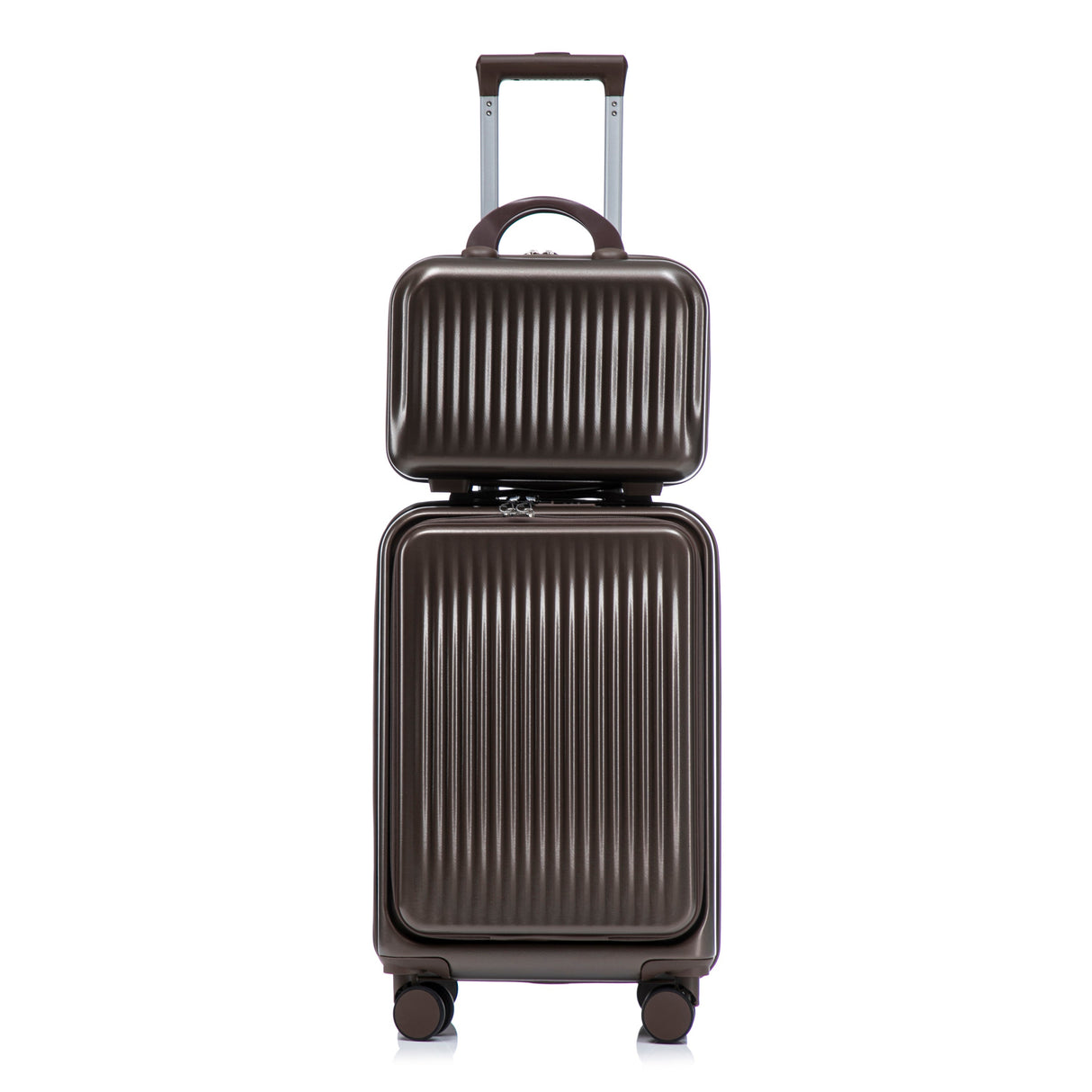 14' & 20' ABS Spinner Wheel Luggage Set with Cosmetic Case
