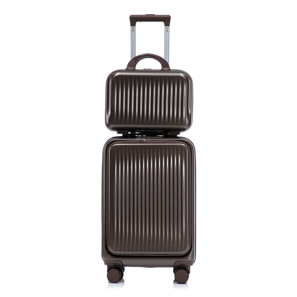 14' & 20' ABS Spinner Wheel Luggage Set with Cosmetic Case