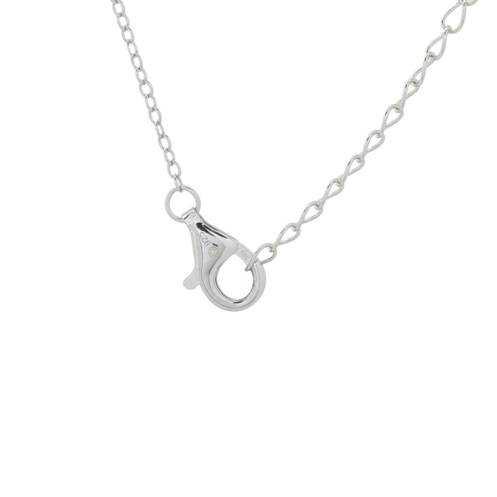 Platinum Plated White Zircon Inspirational Word 18"+2" Necklace