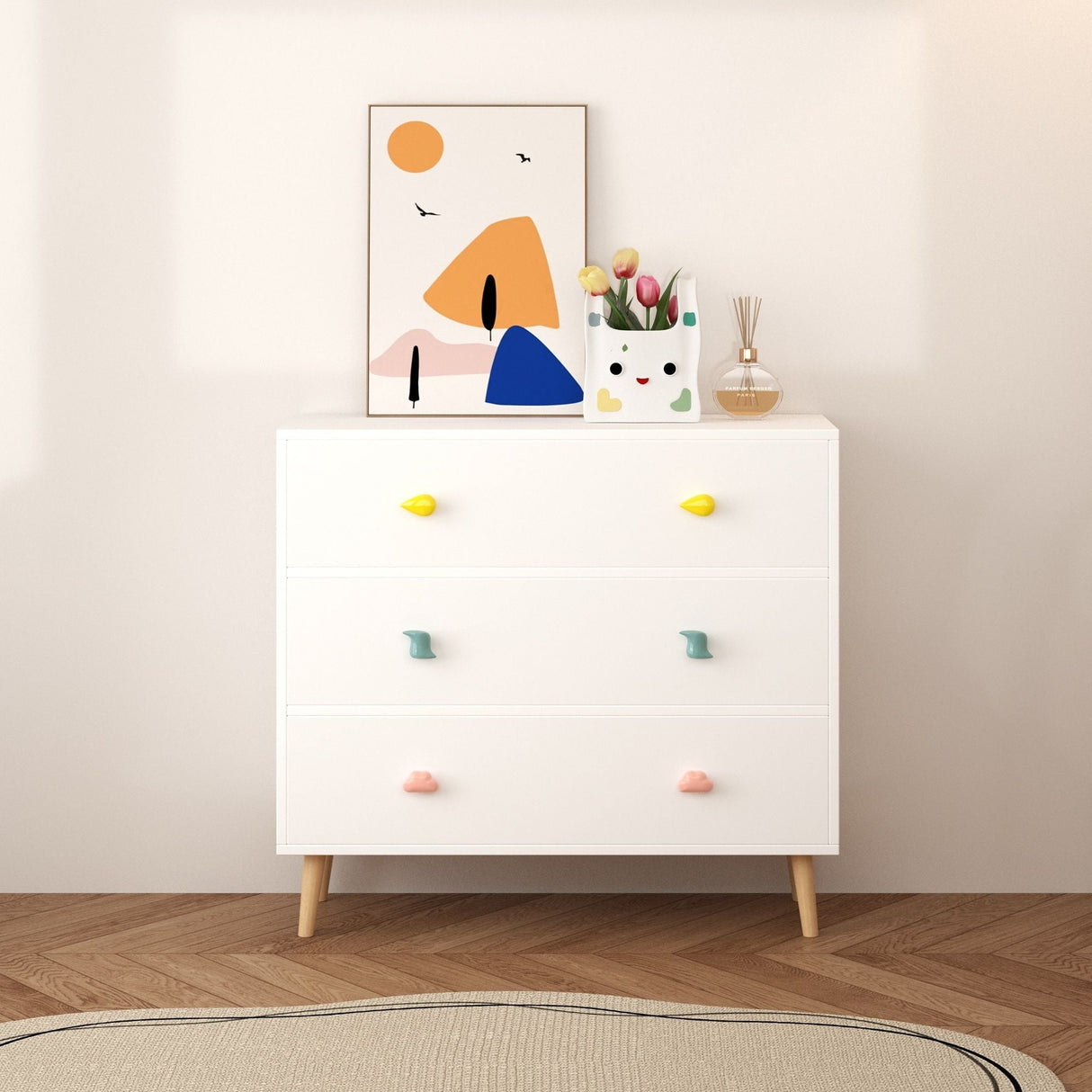3 Drawer Dresser Storage Cabinet