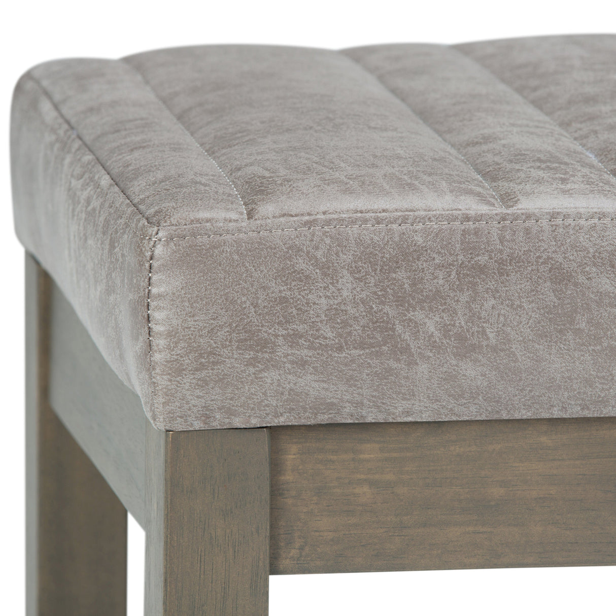 Casey Ottoman Bench - Distressed Grey Taupe