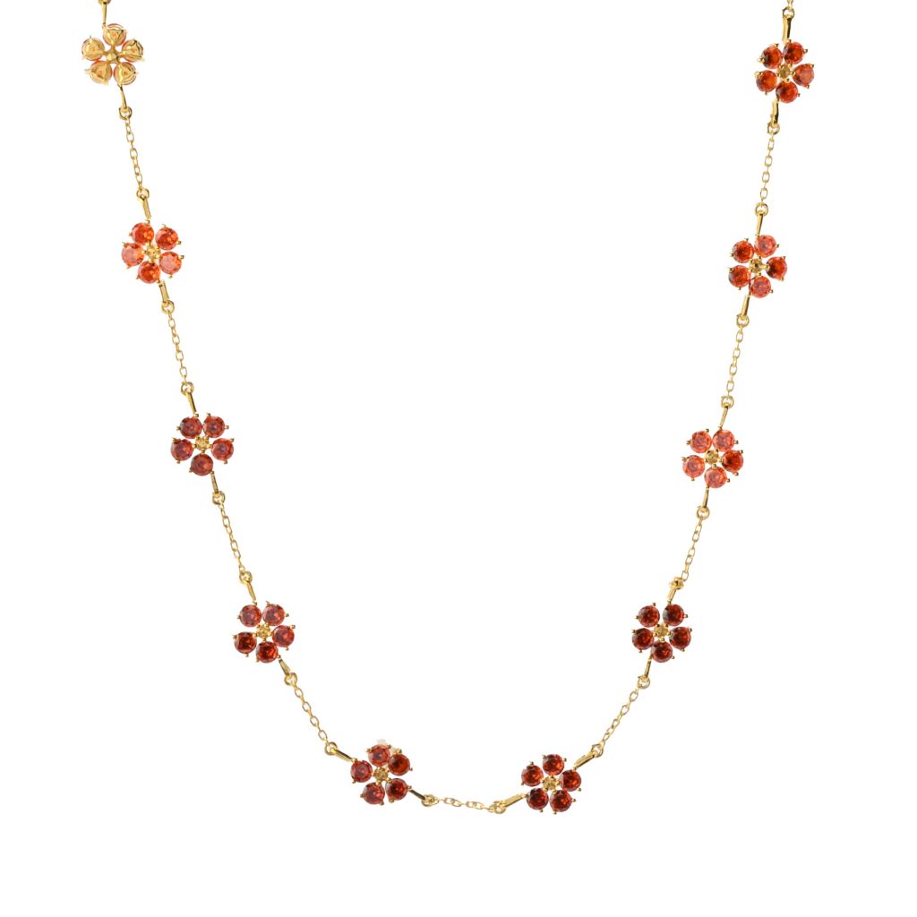"Color Crush" Simulated Gemstone Flower Cluster Necklace