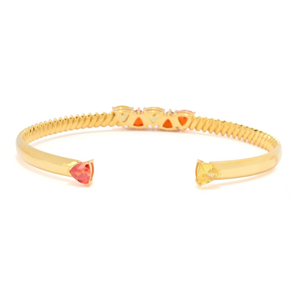 "Color Crush" Simulated Gemstone Twisted Cuff Bracelet