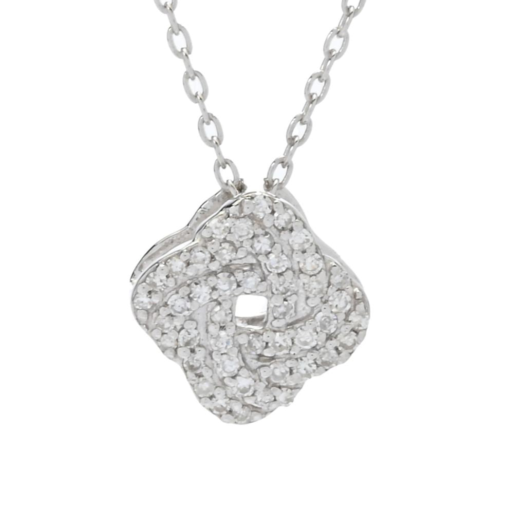 Diamond Treasures 0.21ctw Diamond "Love Knots" Pendant w/ Chain