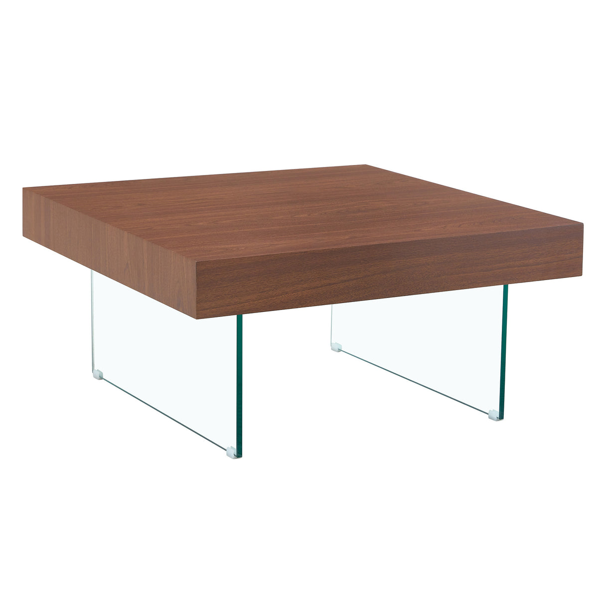 Walnut-Colored-Square-MDF-Coffee-Table-with-Tempered-Glass-Legs-31.5'x31.5'-Coffee-Tables