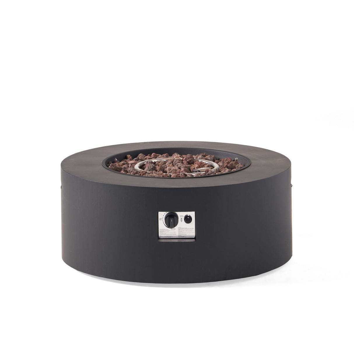 Round Iron Fire Pit With 40, 000 Btu