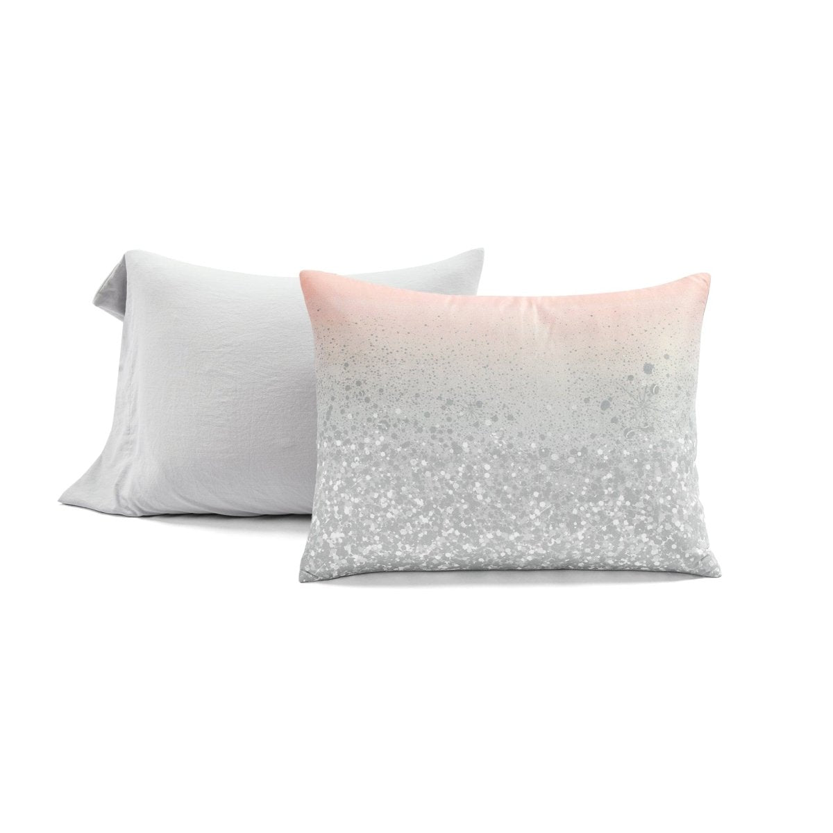 Glitter Ombre Metallic Print Comforter Set With Pillowcases