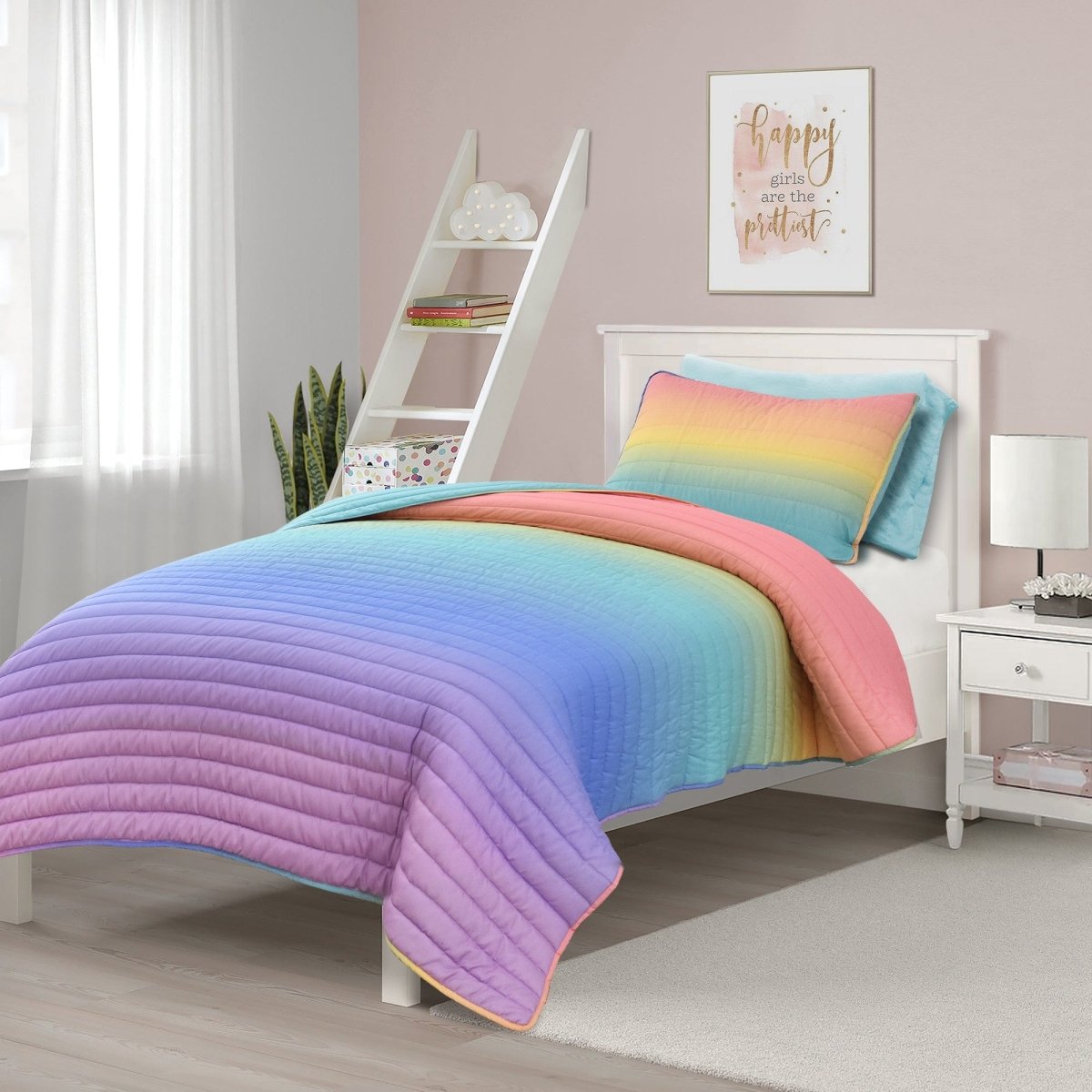 Rainbow Ombre Quilt Set