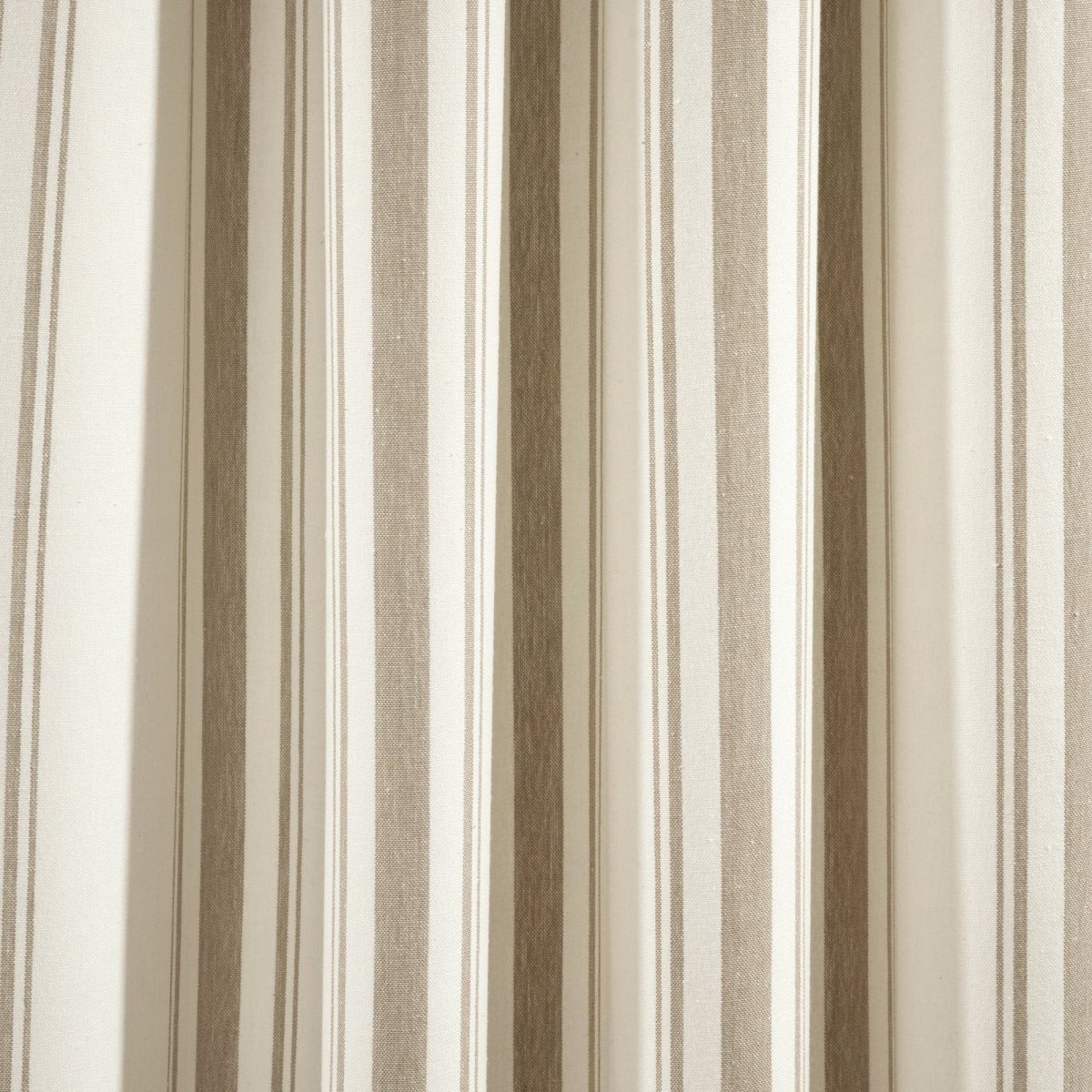 Farmhouse Stripe Yarn Dyed Recycled Cotton Blend Window Curtain Panel Set