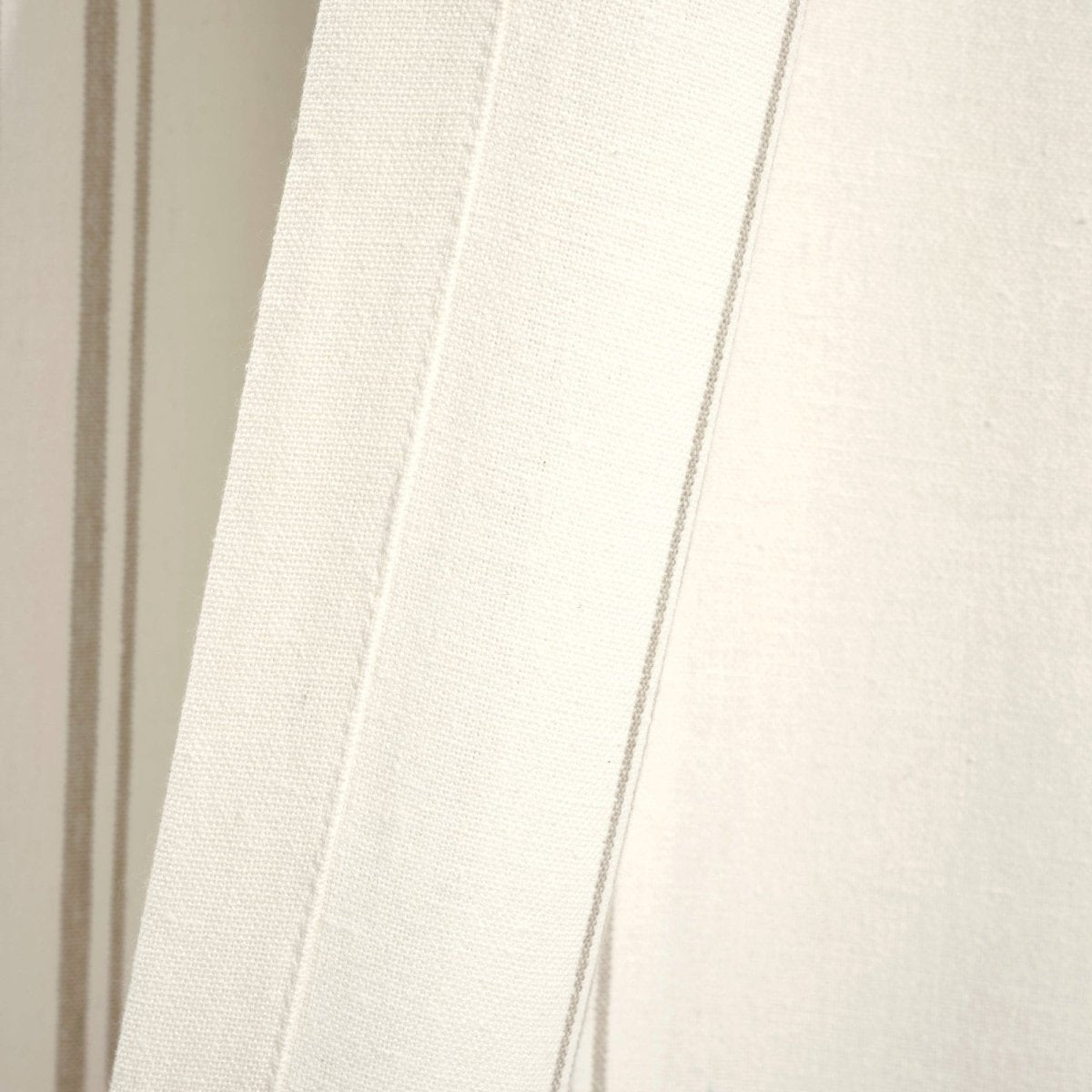 Farmhouse Stripe Yarn Dyed Recycled Cotton Blend Window Curtain Panel Set