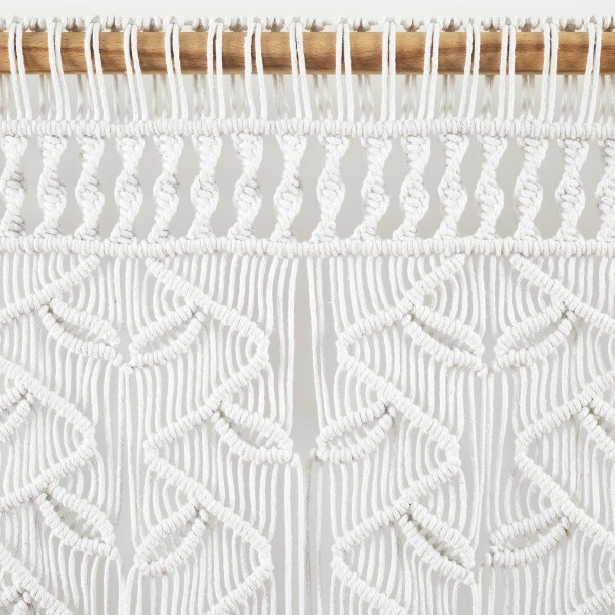 Boho Macrame Leaf Cotton Valance
