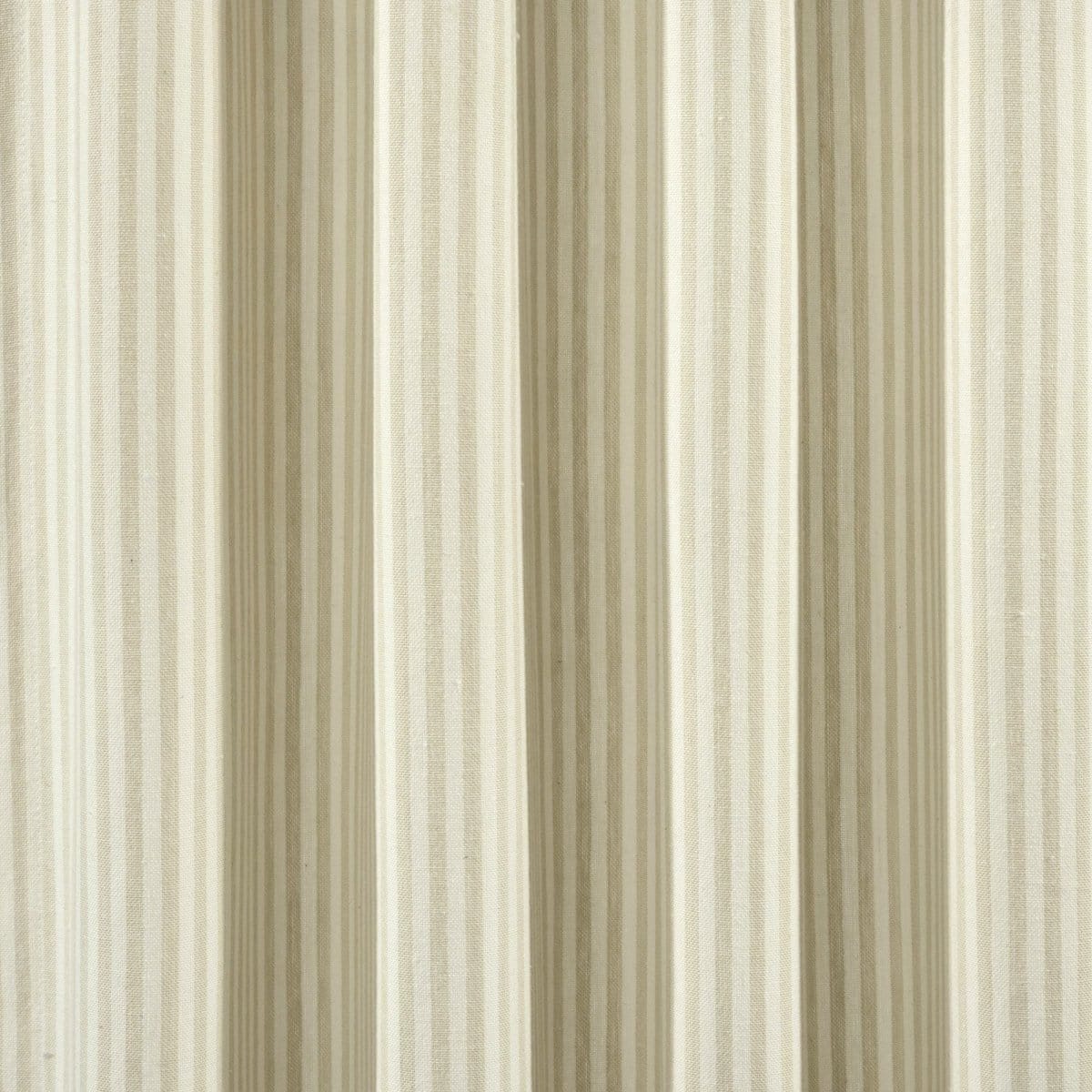 Farmhouse Vintage Stripe Recycled Cotton Blend Window Curtain Panel Set