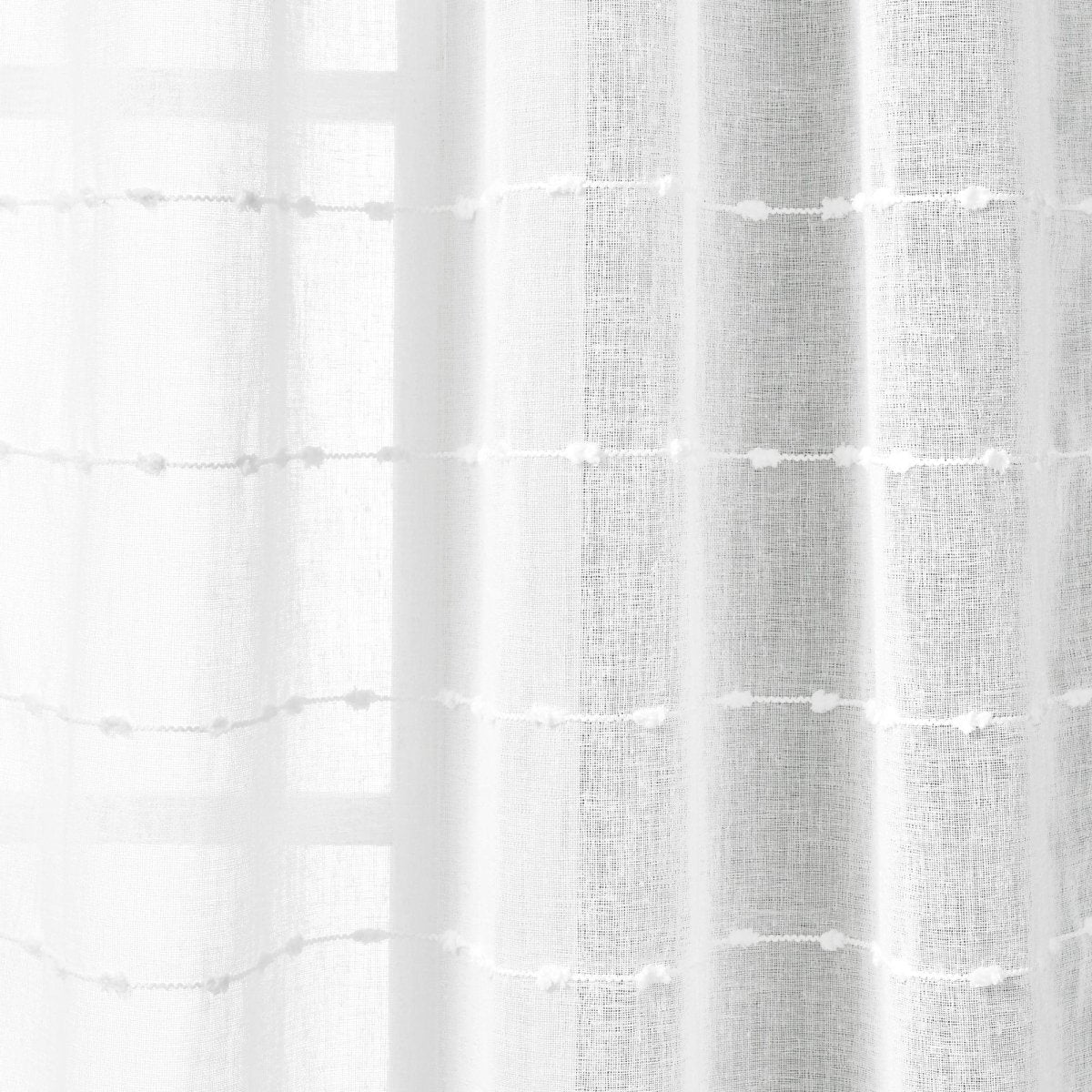 Farmhouse Textured Grommet Sheer Indoor/Outdoor Window Curtain