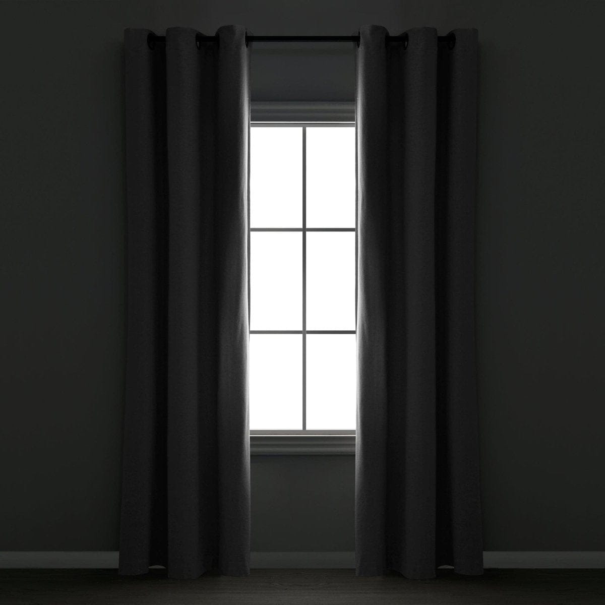 Insulated Grommet Blackout Faux Linen Window Curtain Panel