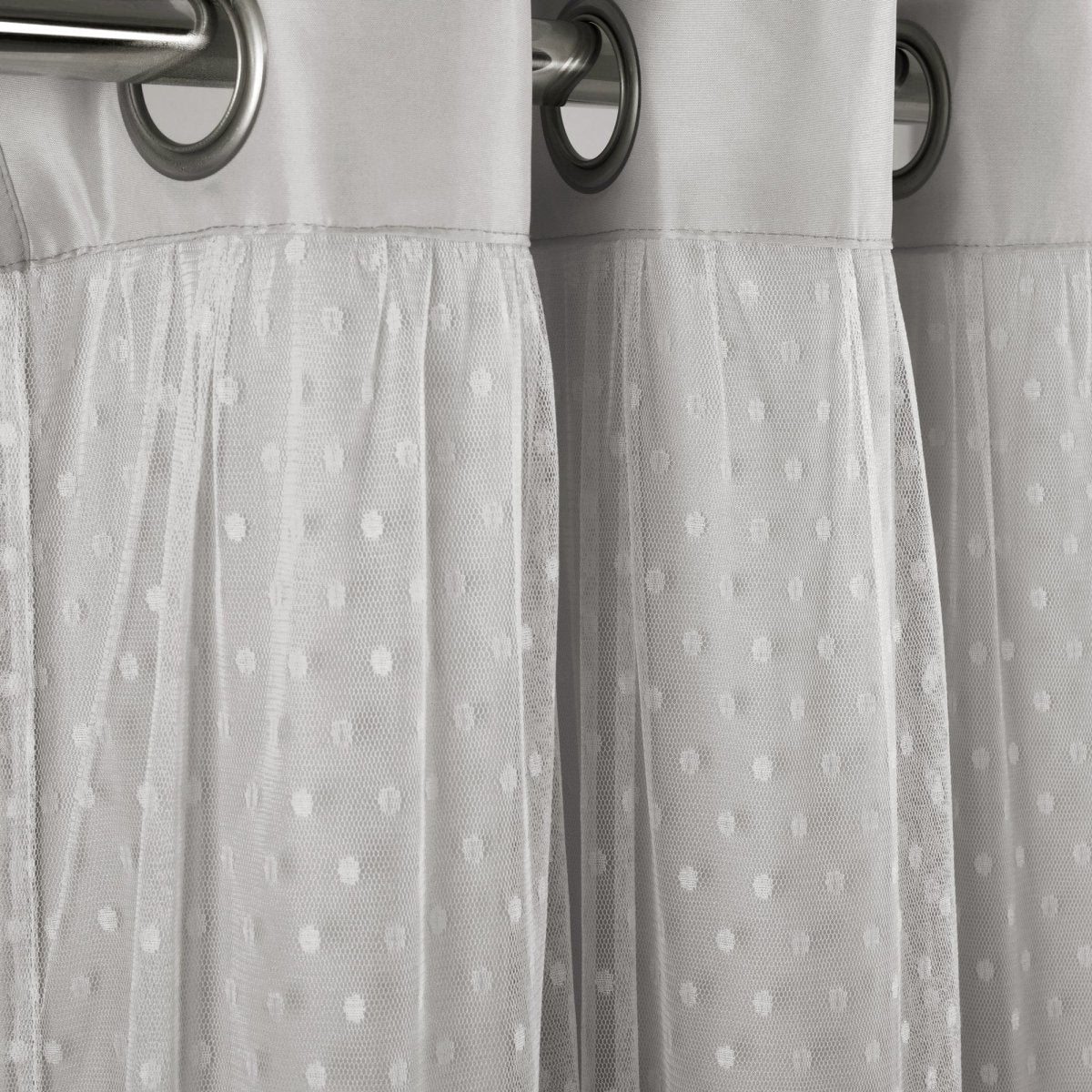 Cottage Polka Dot Sheer Window Curtain