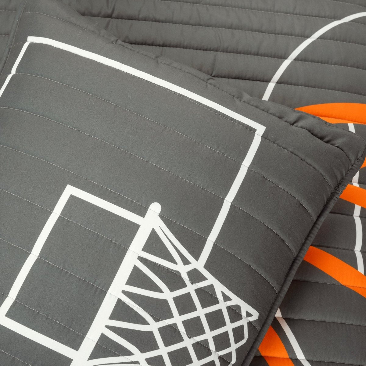 Basketball Game Reversible Quilt Set