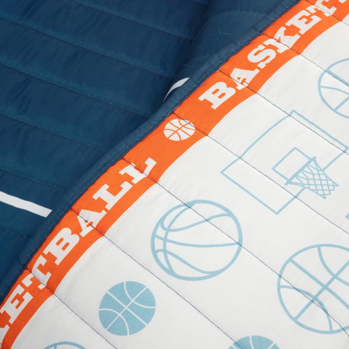 Basketball Game Reversible Quilt Set