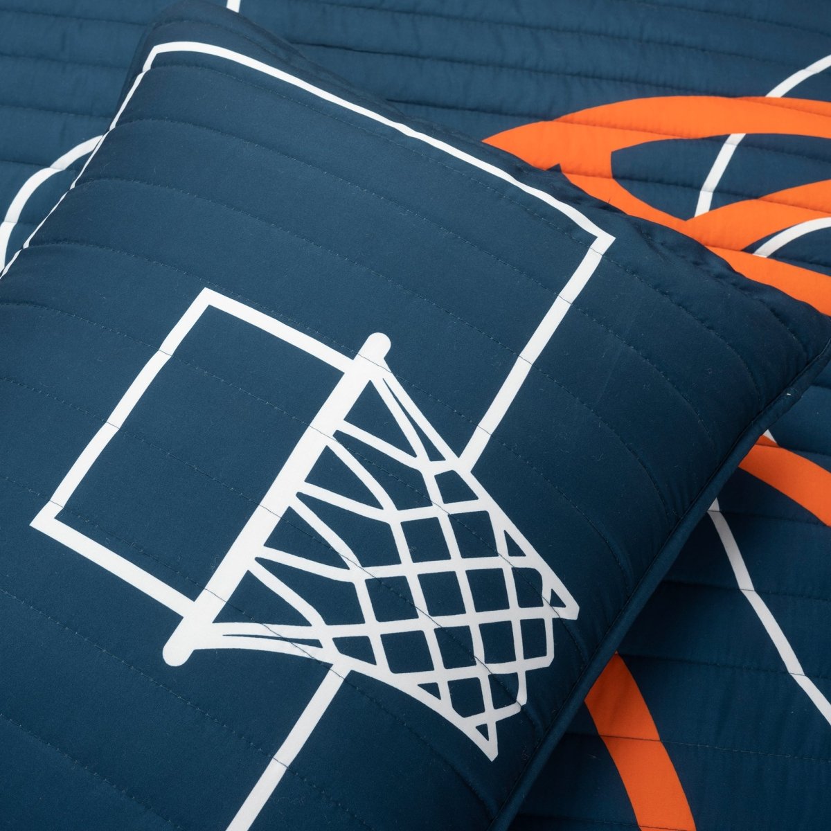 Basketball Game Reversible Quilt Set
