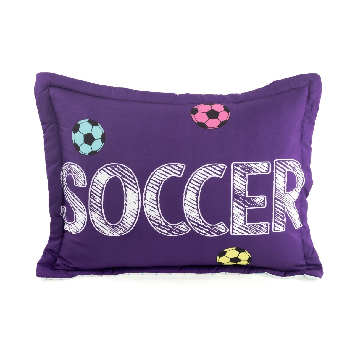 Girls Soccer Kick Comforter Set
