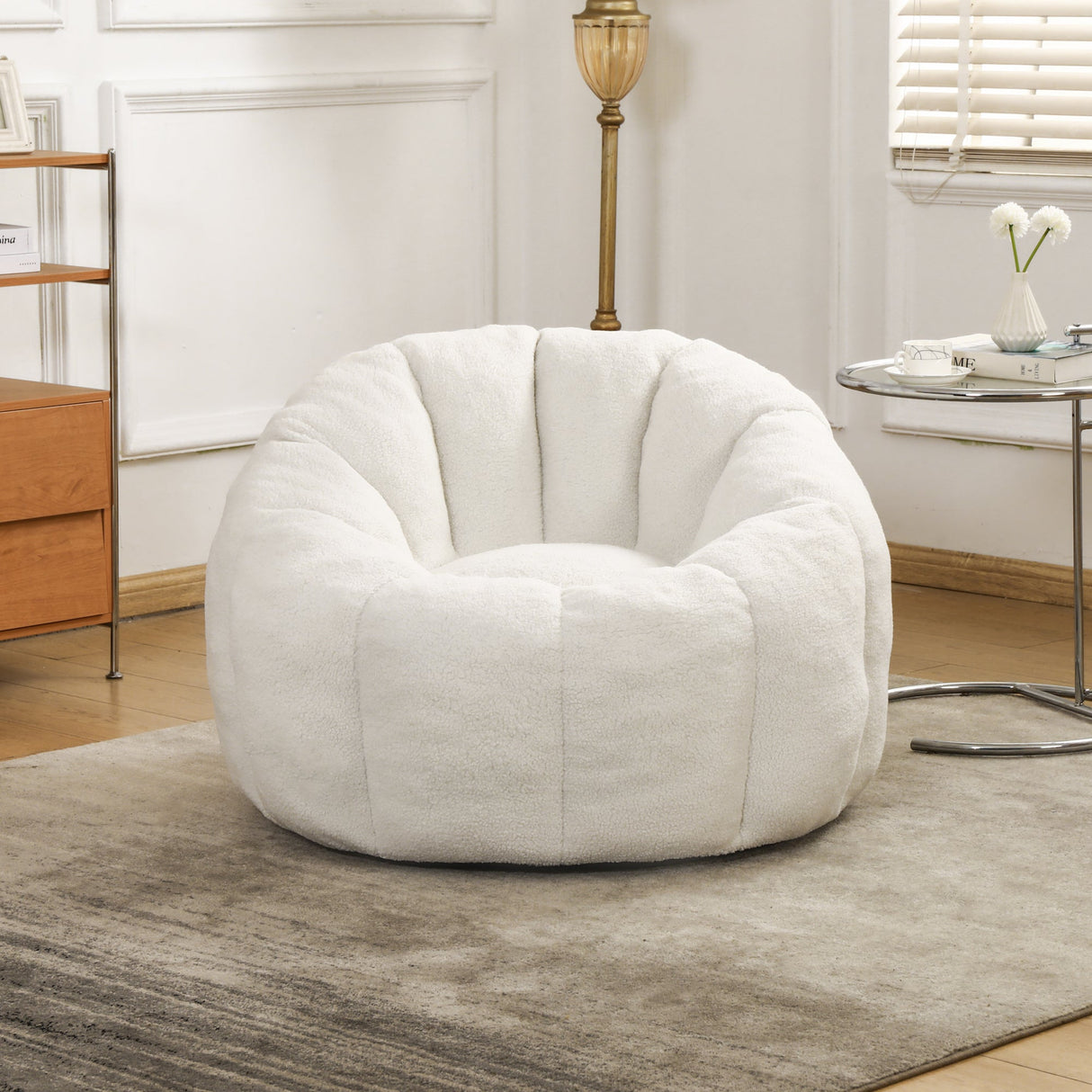 Bean Bag Chair, Bean Bag Sofa Chair with Armrests Stuffed High-Density Foam, Lazy Sofa Comfy Chairs BeanBag Chair for Adults in Living Room,Bedroom Reading