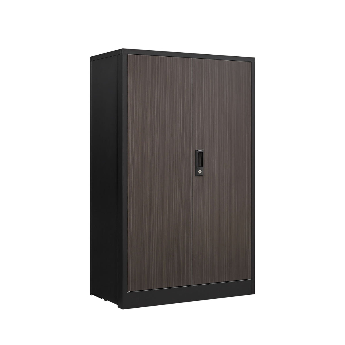 Metal Storage Cabinet With Locking Doors And Adjustable Shelf, Folding Filing Storage Cabinet, Folding Storage Locker Cabinet For Home Office, School, Garage