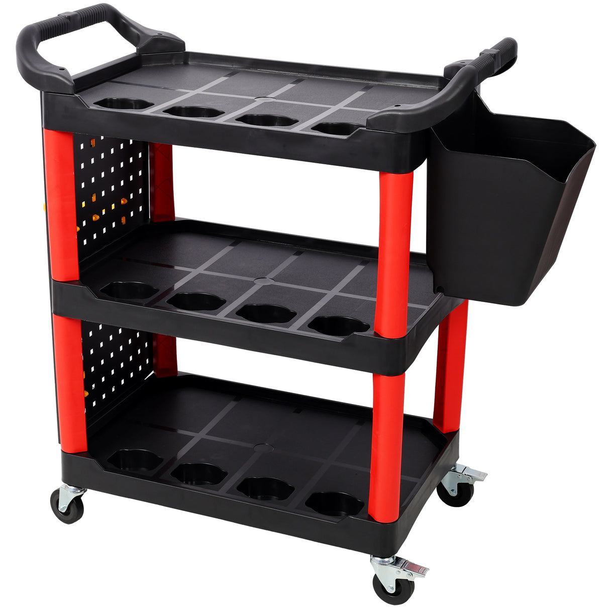 3 Tier Rolling Auto Detail Cart with Wheels