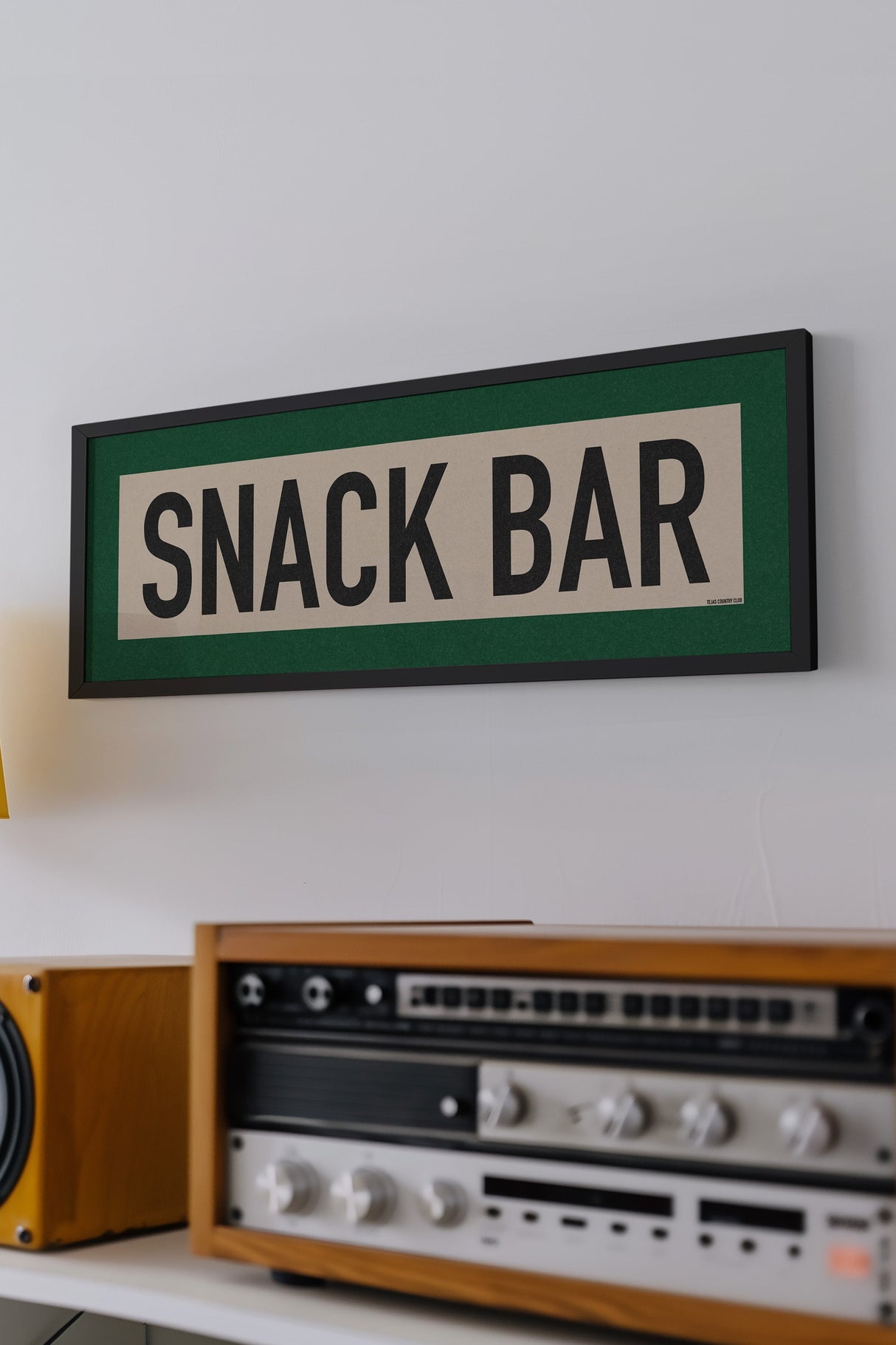 Framed Snack Bar Golf Art Scroll Print