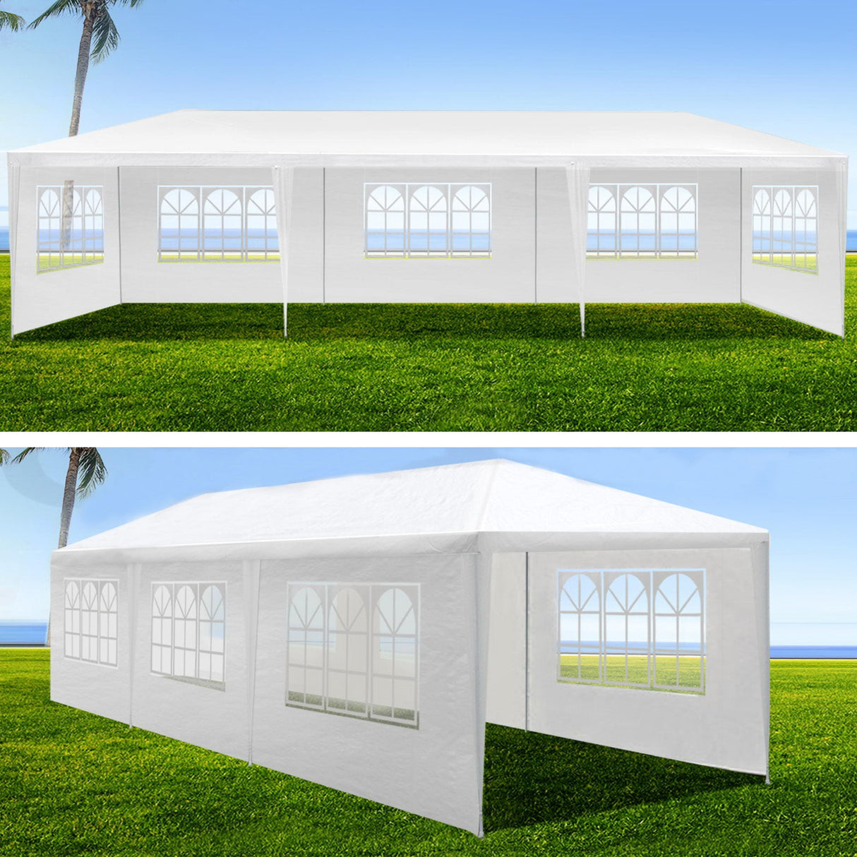 10x30' Outdoor Garden Gazebo Wedding Party Tent Canopy with 8 Removable Sidewalls