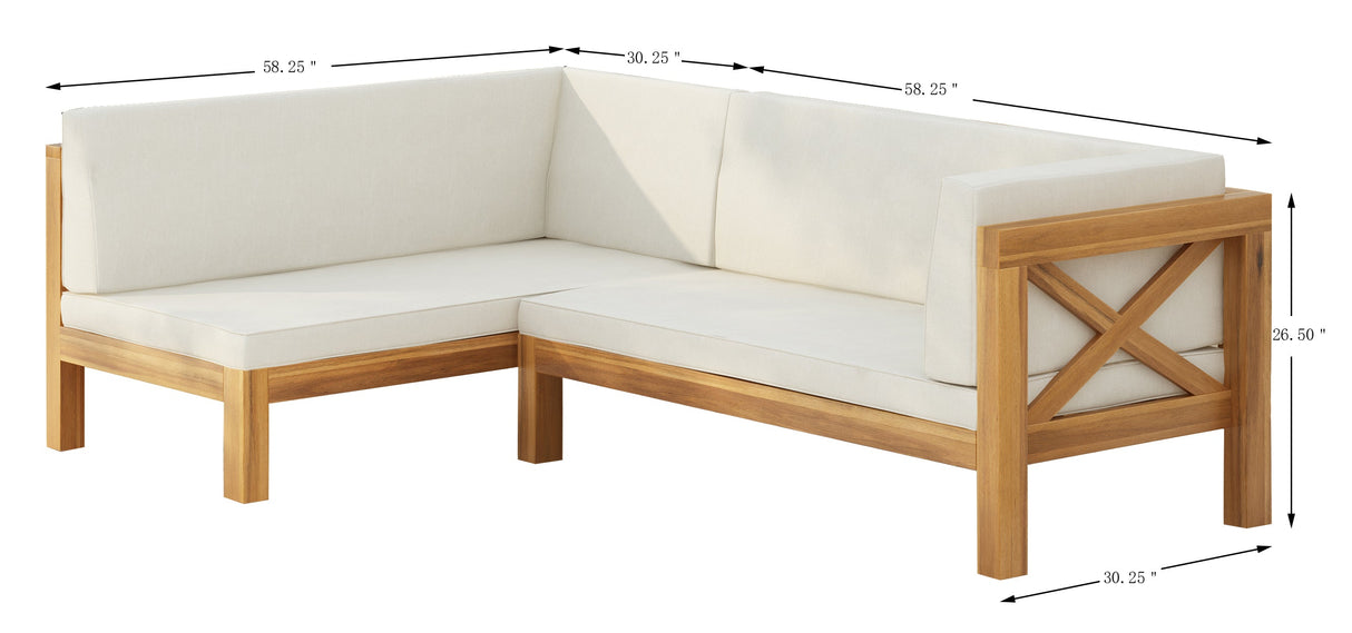 Brava X-Back Right Corner Bench Set of 2