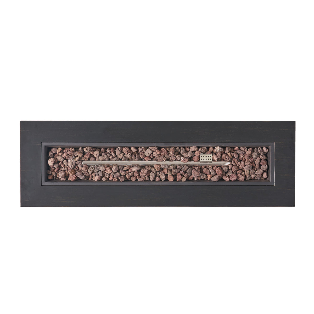 Modern Dark Grey 40" Outdoor Iron Propane Fire Pit