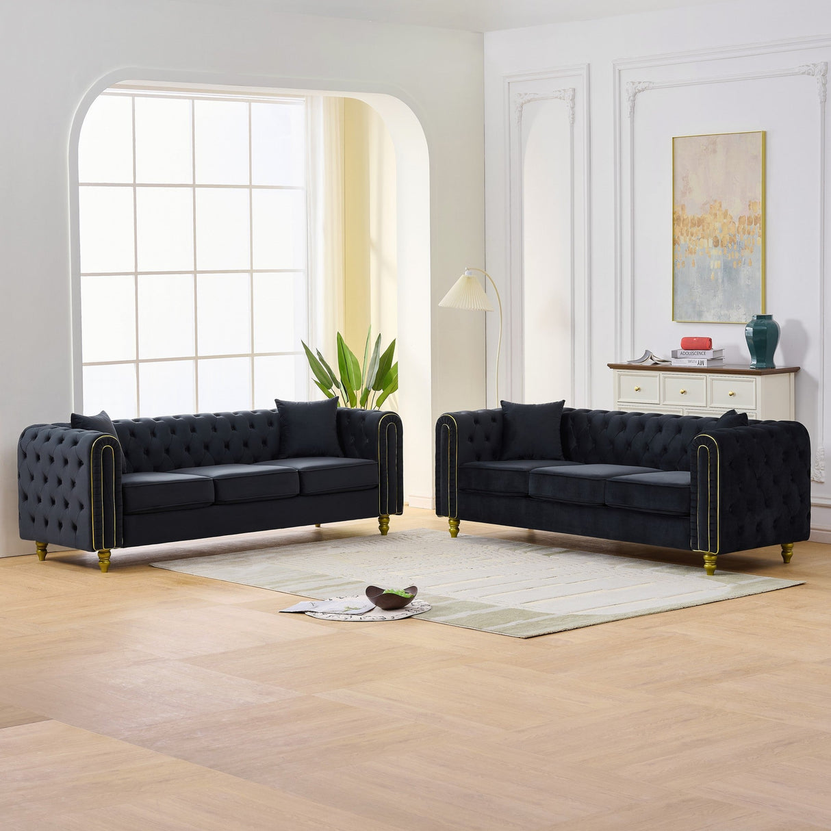 Modern Velvet Loveseat Sofa