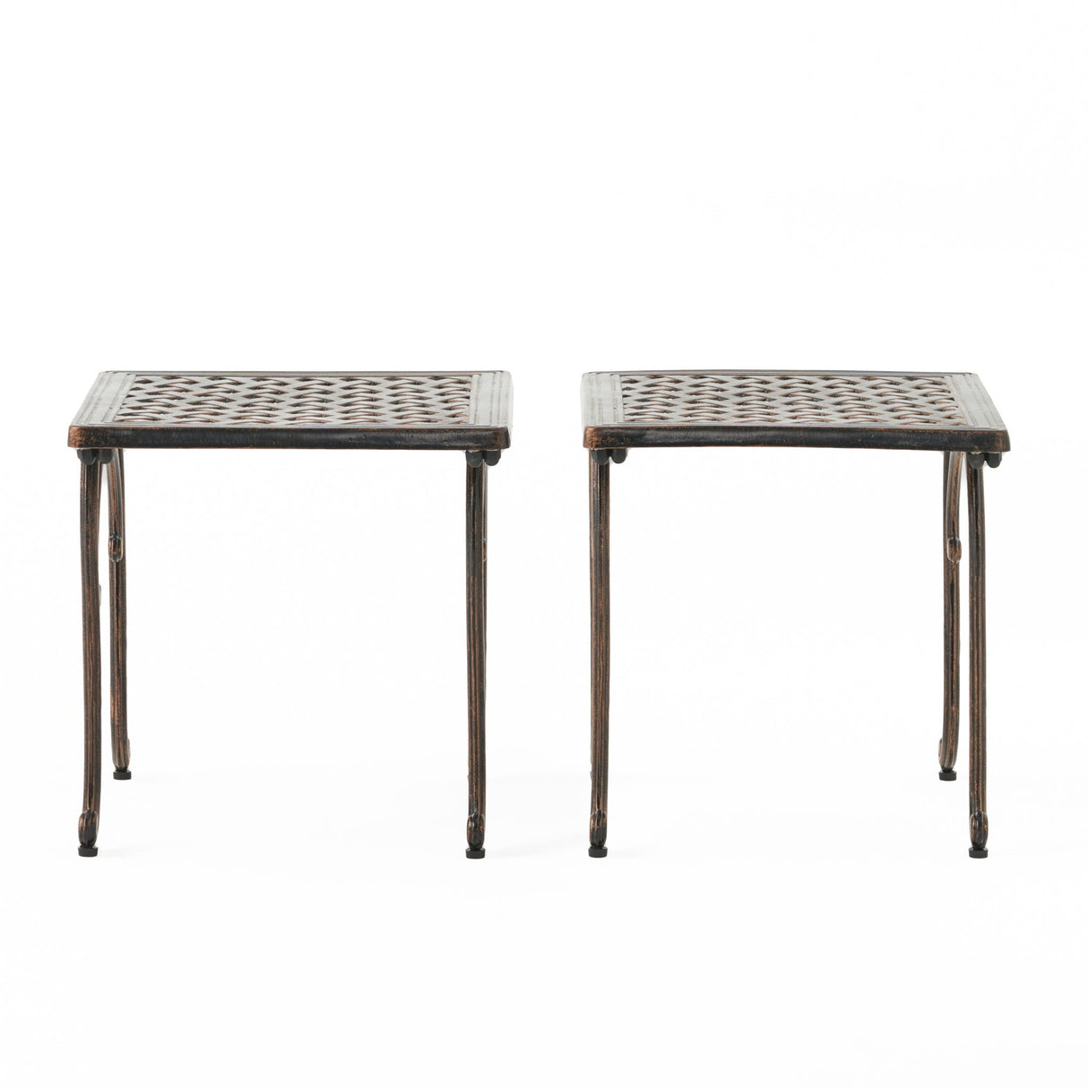 Laughlin Traditional Style Cast End Table Set - Antique Espresso