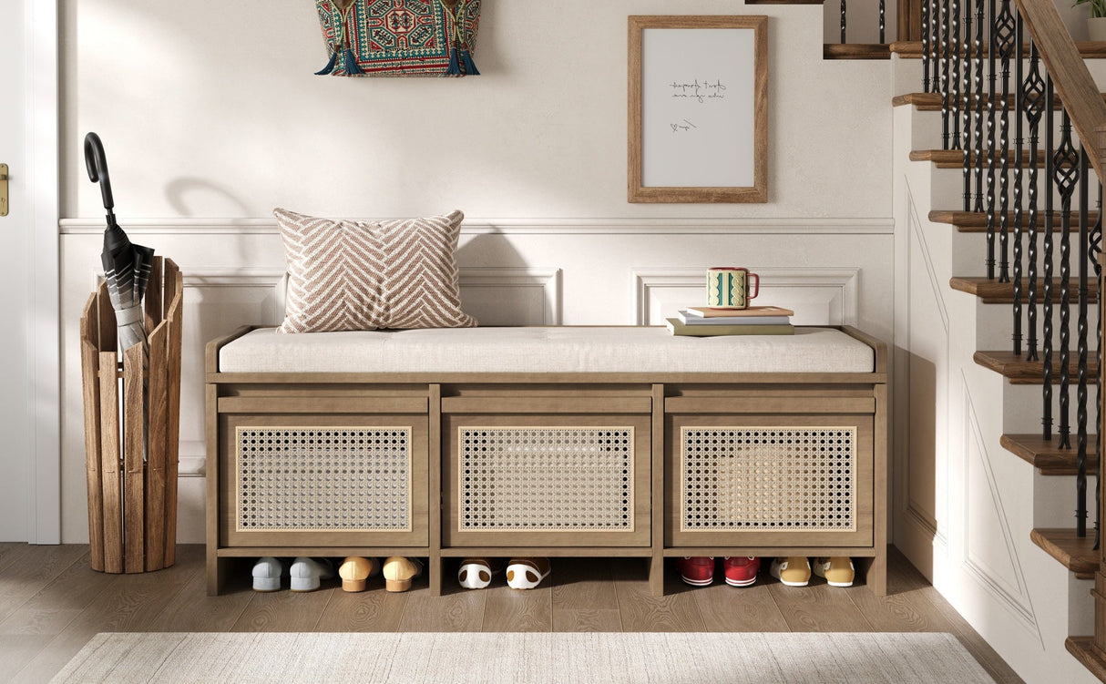 TREXM 48" Entryway Shoe Bench