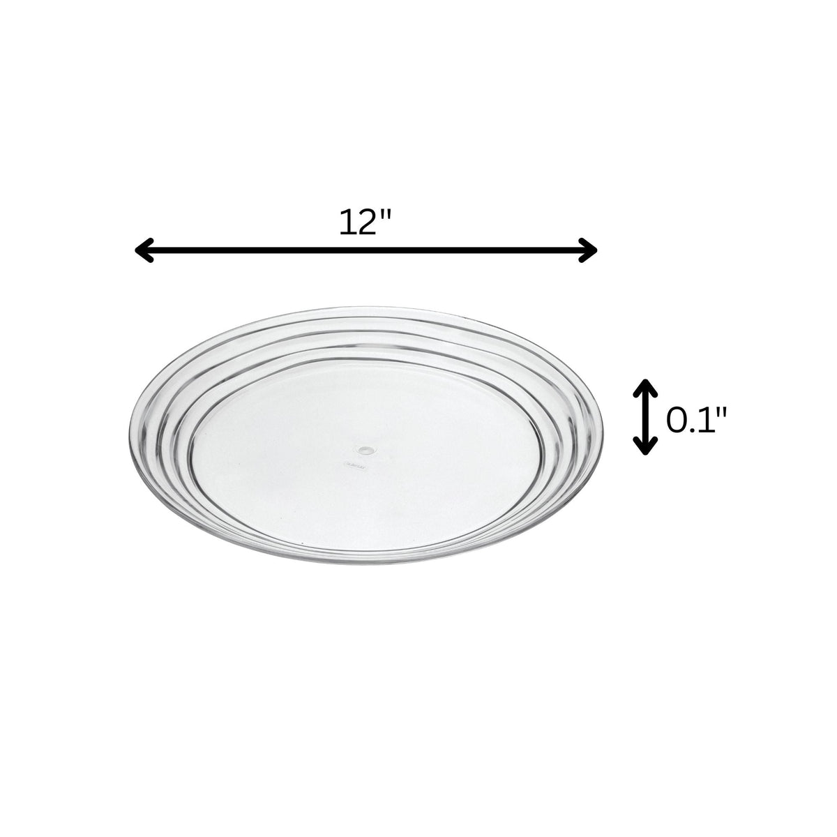 Designer Swirl Acrylic Dinner Plates with Elegant Swirl Design - Set of 4