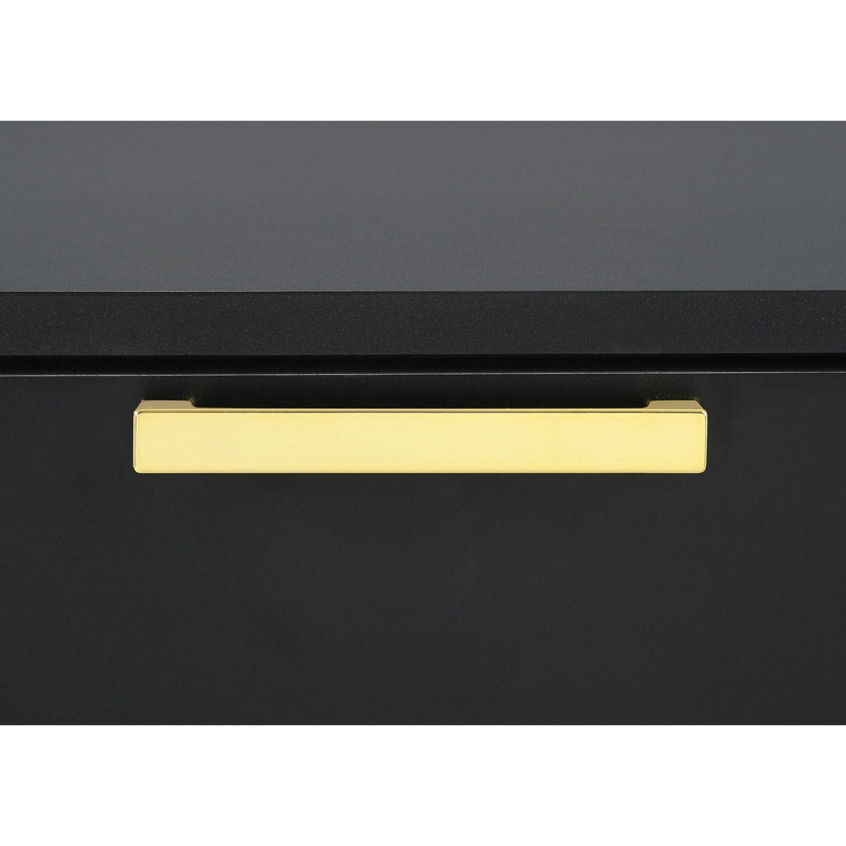 2 Drawer Rectangular Nightstand - Black