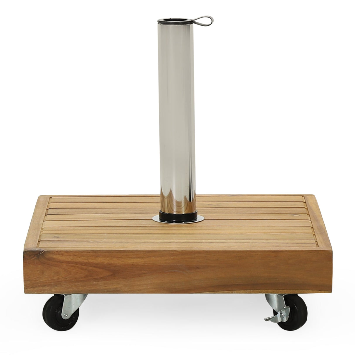 Ralph Square Umbrella Base with Teak Finish and Acacia Wood Construction
