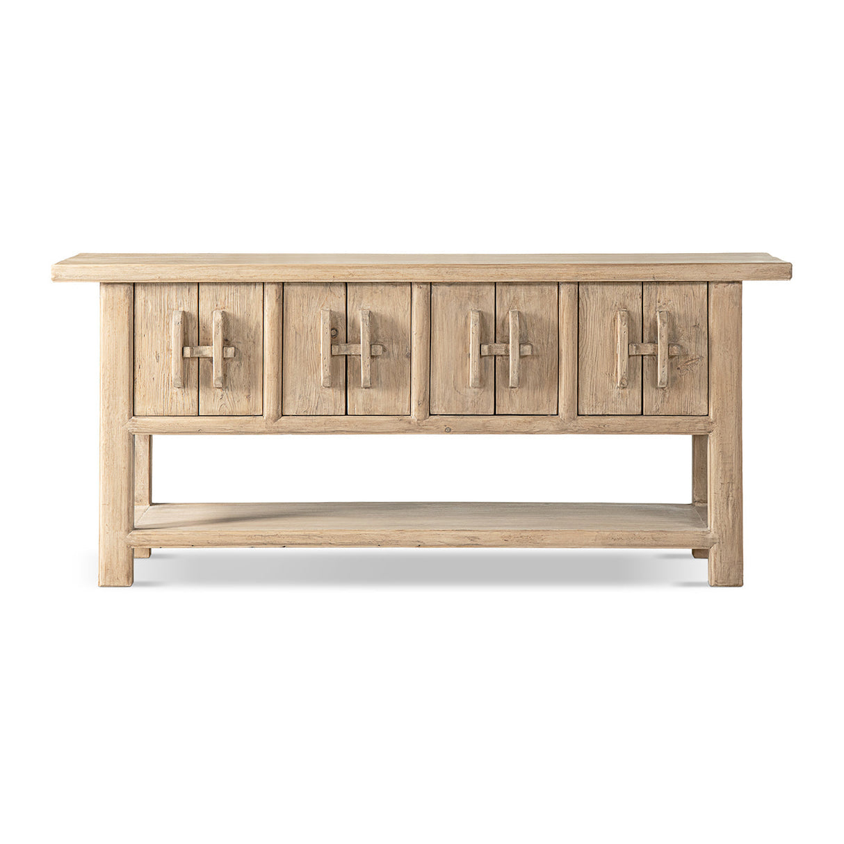 Rowan 60' Solid Reclaimed Pine Sideboard with Lower Shelf Heritage Light Natural Brown