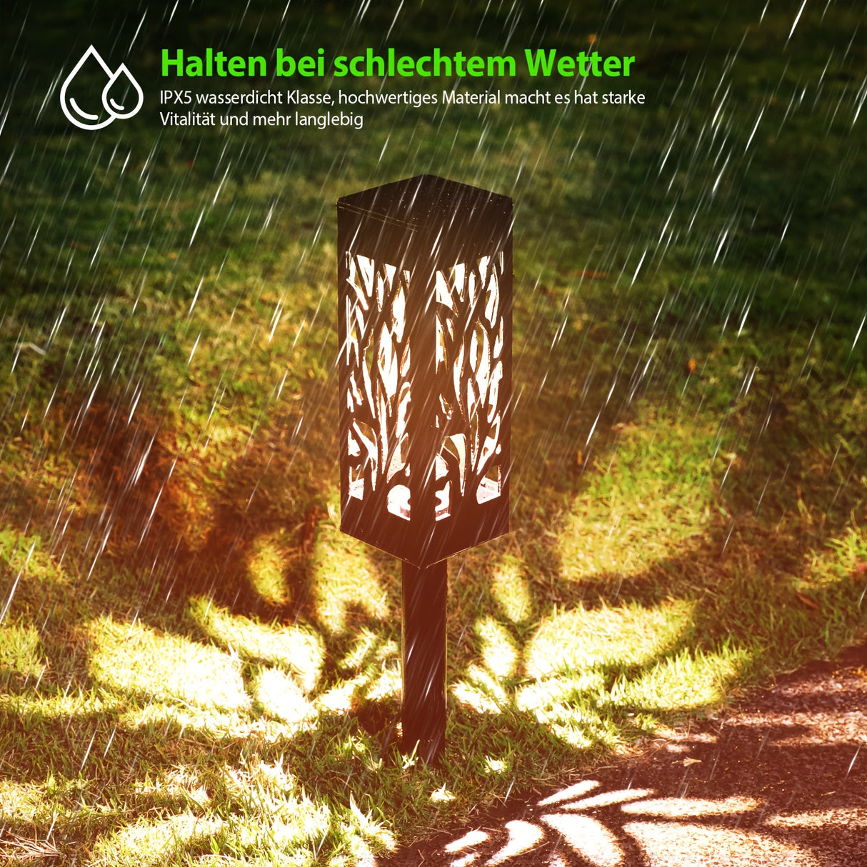 8-Pack Solar Pathway Lights – Motion Sensor, IPX5 Waterproof, Warm/Yellow LED