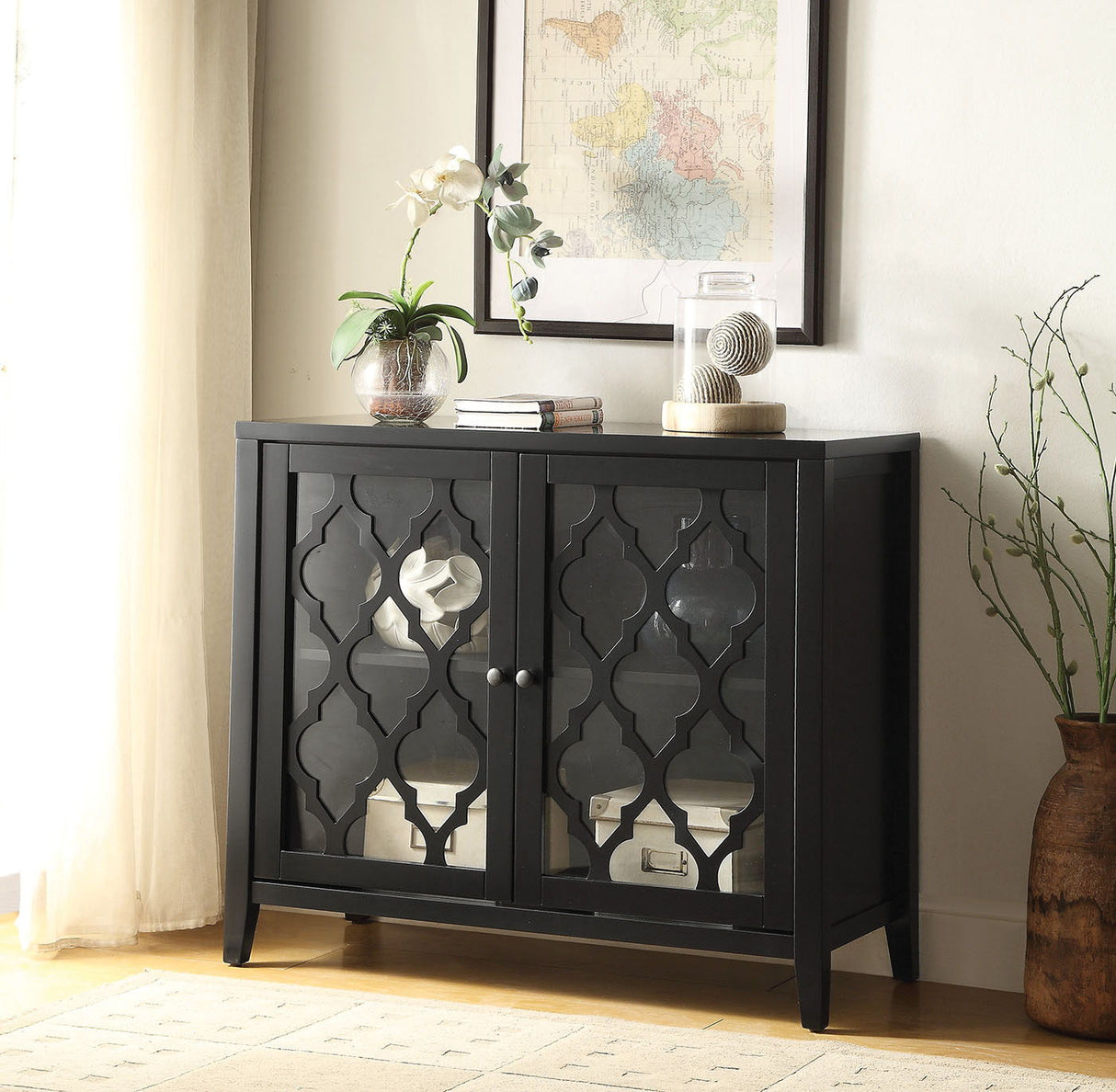 Ceara Console Cabinet - Black