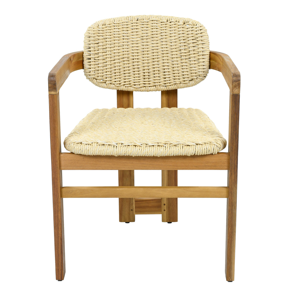 Outdoor Woven Rattan Chair Set - Two Accent Chairs