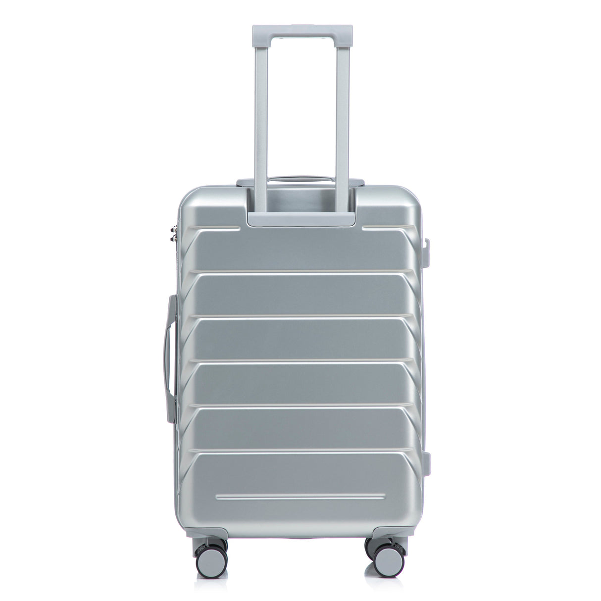 3-Piece ABS Spinner Wheel Luggage Set with Combination Lock - Silver