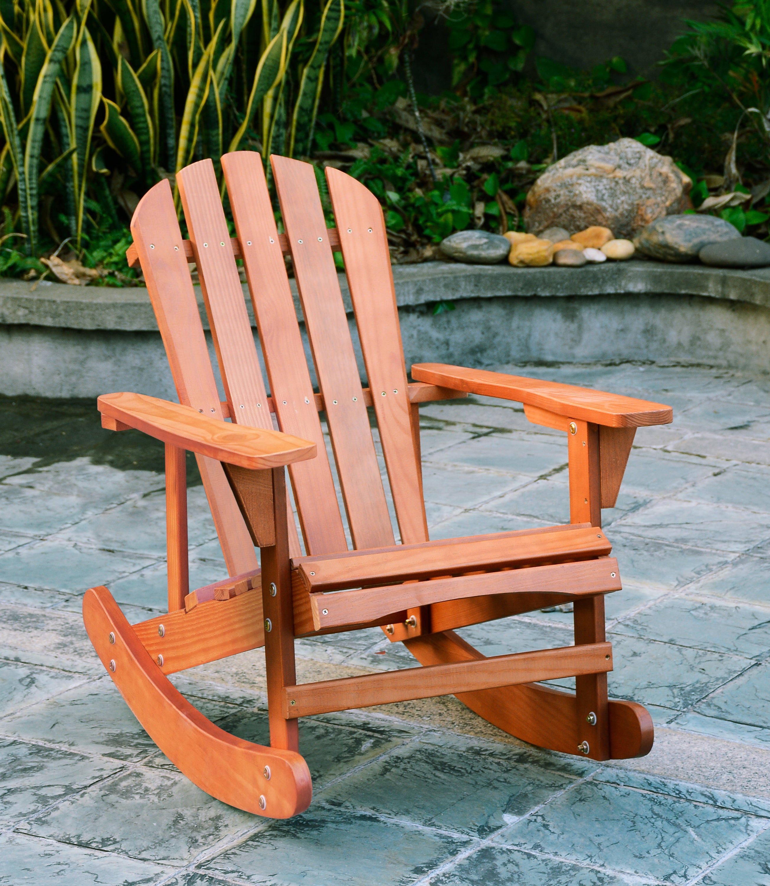 Adirondack-Rocking-Chair-Solid-Wood-Chairs-Finish-Outdoor-Furniture-for-Patio,-Backyard,-Garden-Walnut-Brown-Outdoor-Chairs