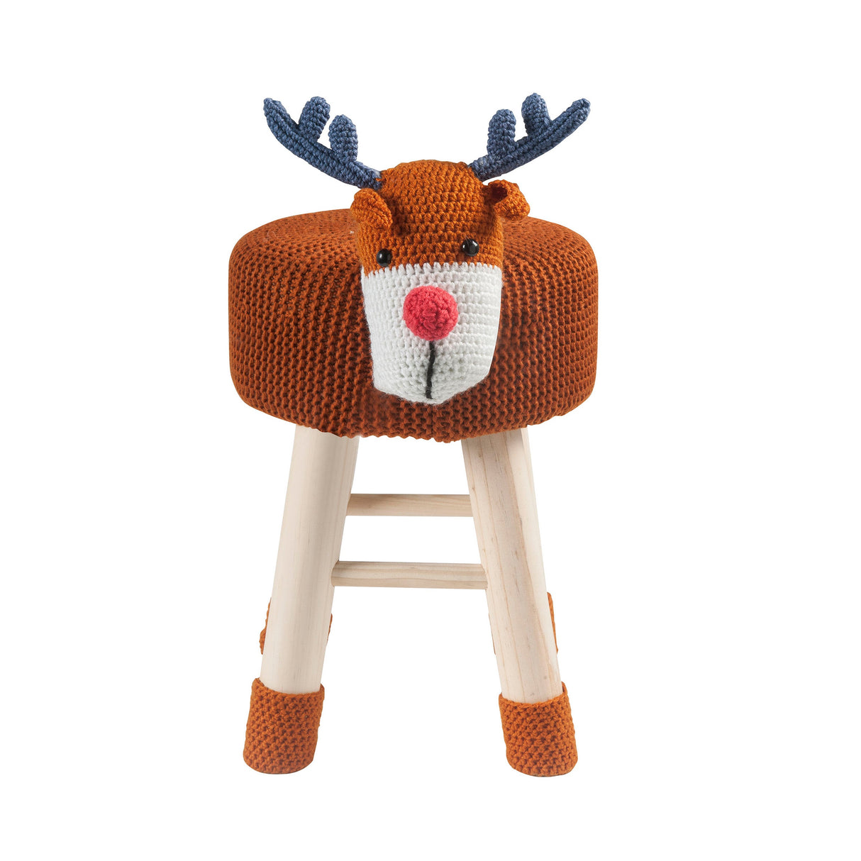 Animal Ottoman Stool - Polyester Upholstered Cute Deer Foot Stool